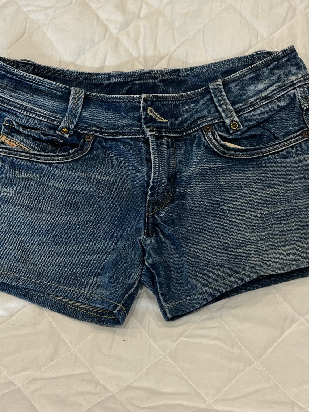 Diesel Women's Dark Blue Denim Jean Shorts